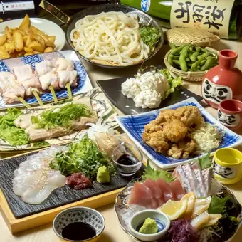 早割りクーポン対象!お得な忘年会コース全9品+飲み放題120分5500円→5000円(税込