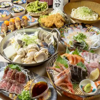 海鮮ハマグリ鍋を含む新年会コース全9品+120分[飲放]⇒6500円(税込