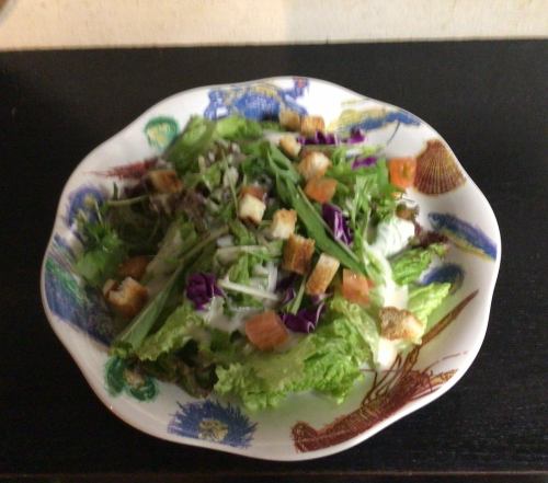 Caesar Salad/Okra and Bonito Salad