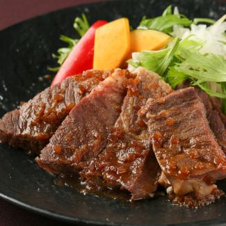 Thick sliced Angus beef steak