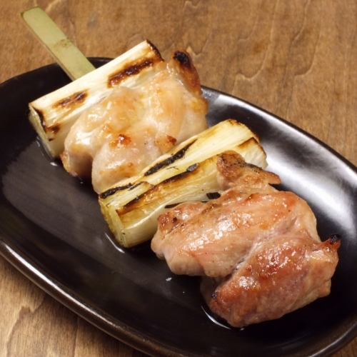 Negima / Peach (garlic sauce) / Tsukune