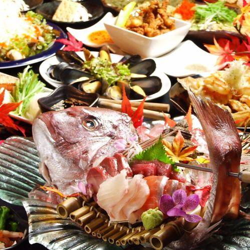 Enjoy seafood in Shinsaibashi!