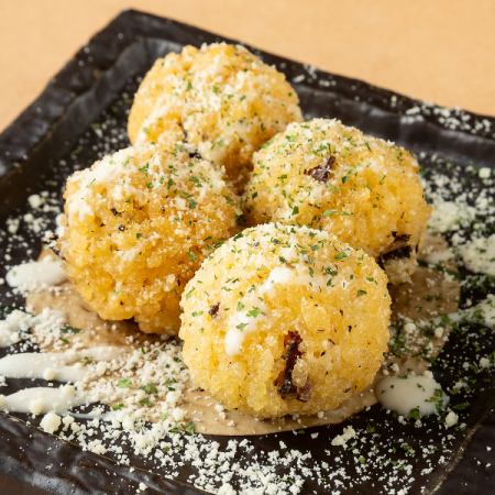 Carbonara style rice balls