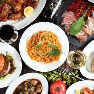 全5皿のカジュアルコース　お気軽なパーティーに是非おすすめ　プラス料金で飲み放題可能！！　