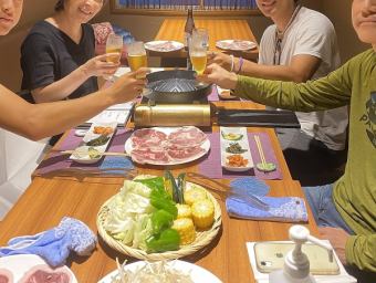 Includes horse sashimi! Lamb barbecue course A {5,500 yen all-you-can-drink course}120 minutes all-you-can-drink (last order 90 minutes)