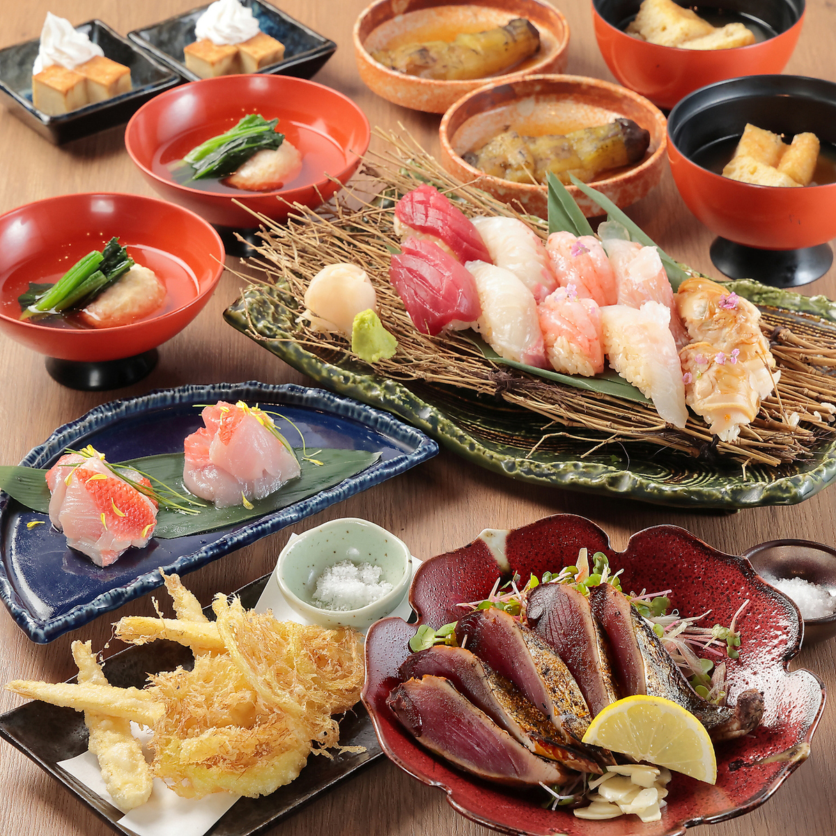 鮨も藁焼きも楽しめる、宇治で味わうちょっと贅沢な海鮮時間