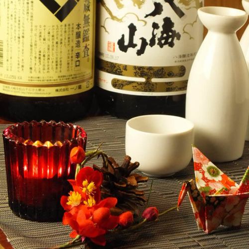 We offer a variety of carefully selected shochu and sake from all over the country.