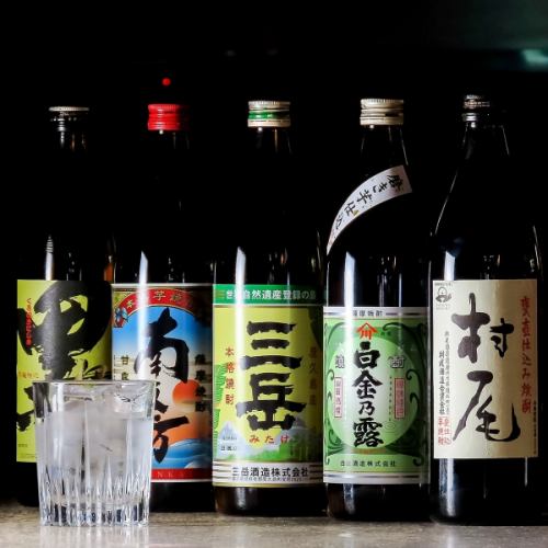 Kagoshima carefully selected shochu is also available…