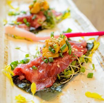 にいがた和牛と雲丹の肉包み 3個