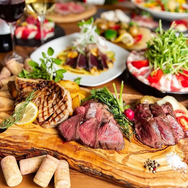 『肉盛り食べ放題コース』チーズポテトやマルゲリータピザ含8品 2時間食べ放題付 3200円⇒2200円