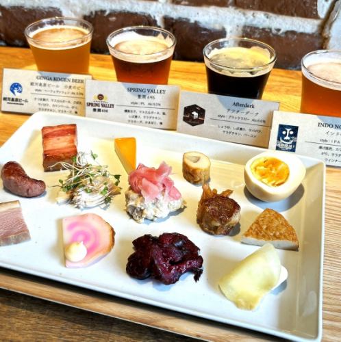 本日のクラフトビール4種飲み比べペアリングセット♪