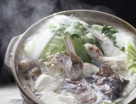 [90 minutes of all-you-can-drink included] Sea bream hot pot course 5,500 yen (tax included)