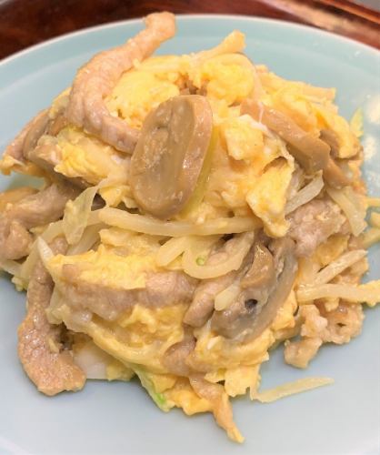 豚肉入り玉子煎り