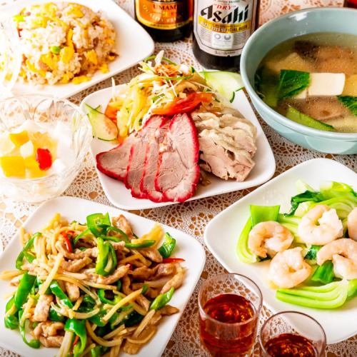 少人数で楽しむプリフィックスコース！自由に選べる中華大皿