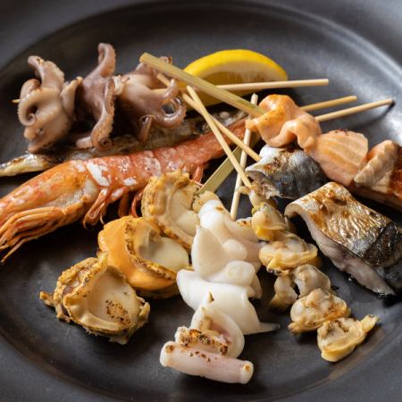 [Seafood skewers] Assortment of 3 types/assortment of 5 types