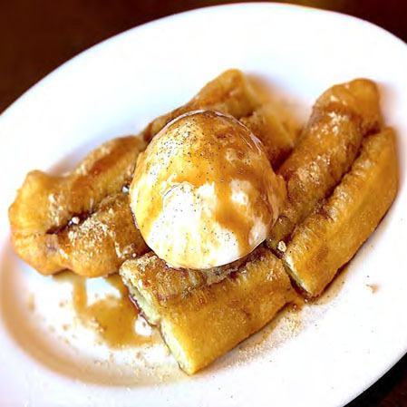 Chinese fried bread with vanilla ice cream