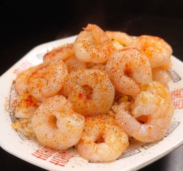 桃白白絶対名物★海老炒飯　エビマシマシw