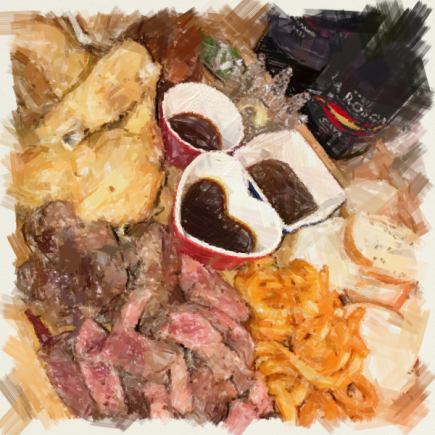 The most voluminous course is this! A mountain of meat monster course! The most SNS-worthy course! All-you-can-drink for 2 hours! 4,980 yen