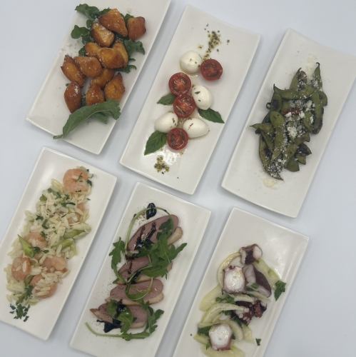 当店名物！！南イタリア風小皿前菜盛り合わせ6種