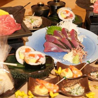 ◆各種宴会・歓送迎会に◆旬”鰆包焼き&鰹藁焼き「春満喫コース」　料理のみ　全6品　5,000円