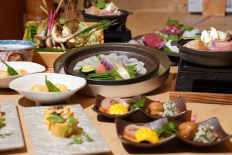夏の味覚　鮎塩焼き&名古屋コーチンすき焼きなどなど「磯次郎満喫コース」全8品料理のみ 6,000円