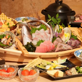 ◆各種宴会・歓送迎会に◆【磯次郎　豪華堪能】コース　料理のみ　全8品　8000円