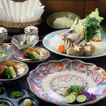 ◆各種宴会・忘新年会に◆河豚尽くしコース 料理のみ 全8品 10000円