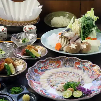 ◆各種宴会・忘新年会に◆河豚尽くしコース 料理のみ 全8品 10000円