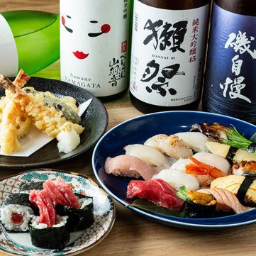 旬の天ぷらや握りをお手頃価格で楽しめる…♪