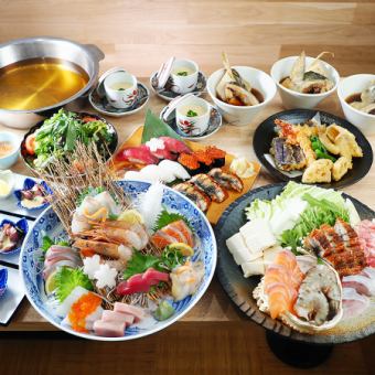 豪華な宴会に選べる鍋付コース6500円ポッキリ●2時間飲み放題付き●