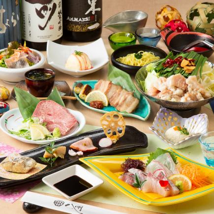 <For banquets> Local fish, grilled beef tongue shabu, 4 types of hot pot to choose from ◆ Nabe Ariake course ◆ 2 hours all-you-can-drink with draft beer