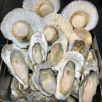 《牡蠣＋ホタテが食べ放題！≫ホタテ（蒸し・焼き）、牡蠣（生・焼き・蒸し）食べ放題☆