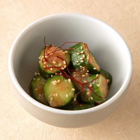 胡瓜の南高梅和え