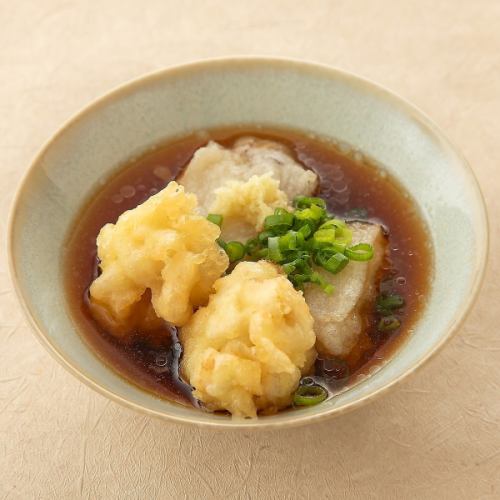 白子と白子豆冨の揚げ出し