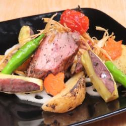 【推荐】稻草烤野味鹿肉