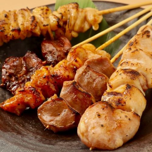 Assortment of 5 kinds of yakitori