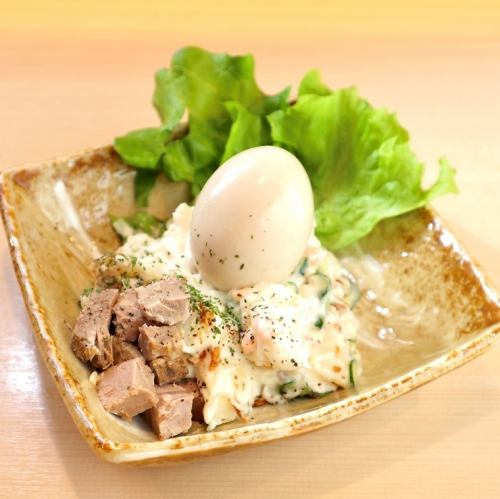 Potato salad at a ramen restaurant