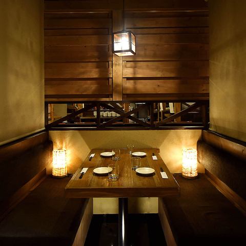 Excellent atmosphere♪ Calm and soothing Japanese modern space is popular♪