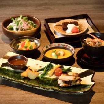 2 people or more OK! [For anniversaries and girls' parties] Kyoto-style French meal enjoyed with chopsticks 3,850 yen (tax included)