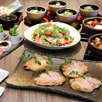 [Meal Plan B] For celebrations! 7 dishes including the chef's specialty roast pork <All-you-can-drink included>