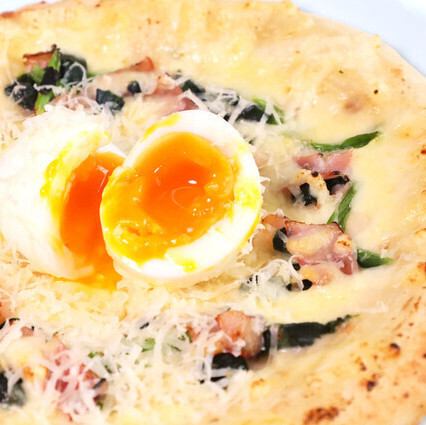 ● Bismarck Pizza with Soft-boiled Egg and Prosciutto