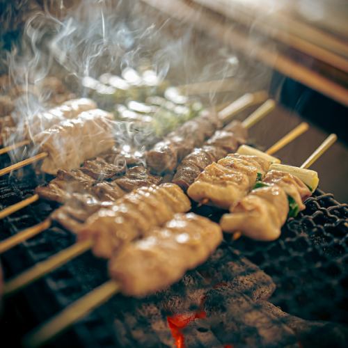 炭火を使用した絶品焼き鳥