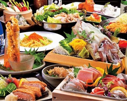 New! Enjoy the ocean breeze! Popular menu course! Our proud robatayaki cuisine in a treasure box of the ocean! Includes 2 hours of all-you-can-drink!