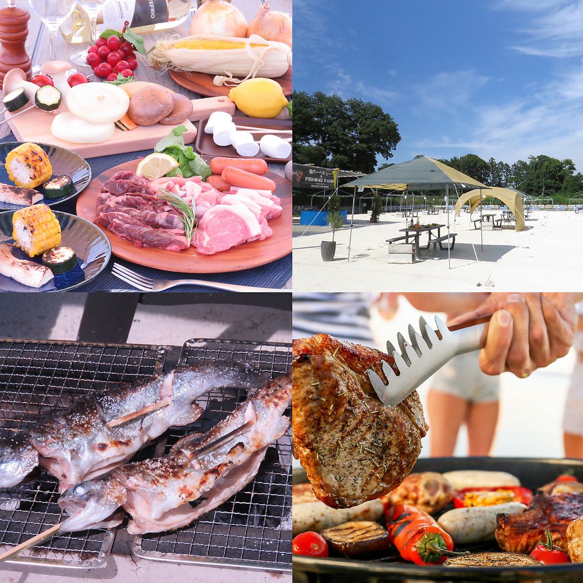 [5 minutes by car from Takayanagi Station / OK without reservation] BBQ place on the coral sandy beach where you can easily enjoy BBQ and fishing