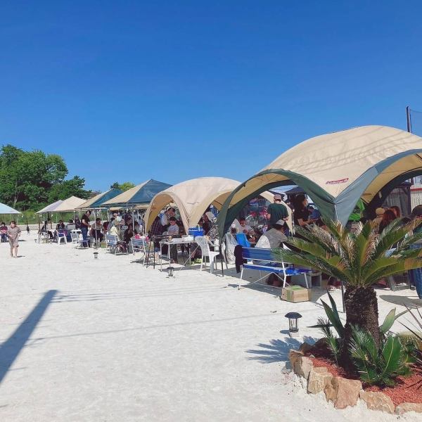 [BBQ place with a feeling of openness like the sea] The BBQ area covered with Palauan white sand has an atmosphere like the sea ☆ You can feel free to enjoy the BBQ feeling on the beach! You are also very welcome to use the jump-in ☆ *However, it will take a little time to prepare.