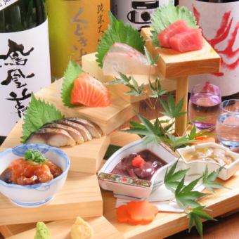 Assorted sashimi 5 steps