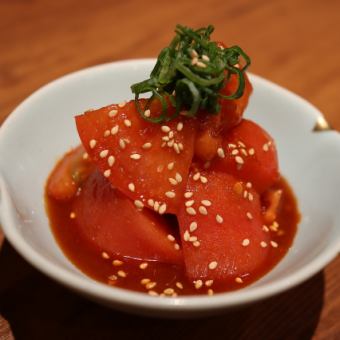 Pickled tomatoes in kimchi