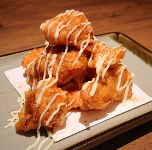 Kimchi tempura mayonnaise