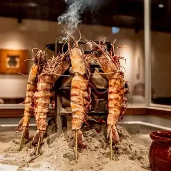 【飲み放題付】全14品7000円コース|名物 大海老塩焼・旬菜旬魚・鰹タタキなど※日~木6500円※