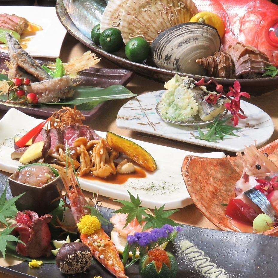 种类繁多的北海道蔬菜和海鲜，还有日本酒和烧酒。宴会、下班、成人约会、应酬用◎
